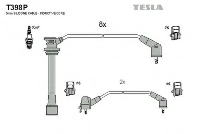 Комплект проводов зажигания TESLA купить