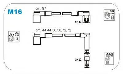 Комплект проводов зажигания JANMOR купить