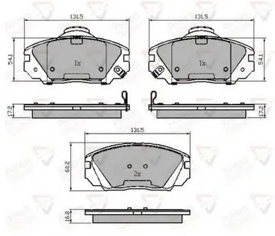 Комплект тормозных колодок, дисковый тормоз ANL Braking COMLINE купить