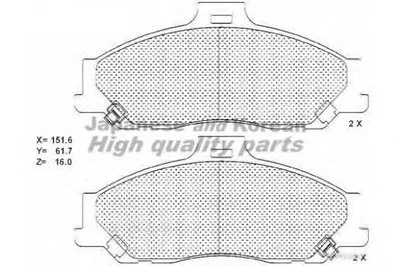 Комплект тормозных колодок, дисковый тормоз ASHUKI купить