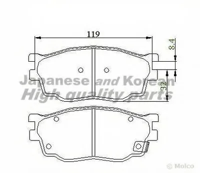 Комплект тормозных колодок, дисковый тормоз ASHUKI купить