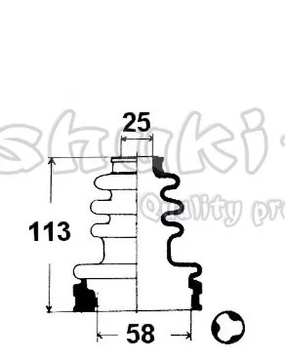 Комплект пылника, приводной вал ASHUKI купить