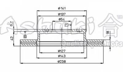 Тормозной диск ASHUKI купить