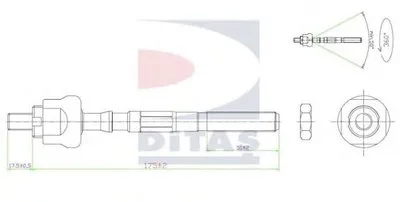 Осевой шарнир, рулевая тяга DITAS купить