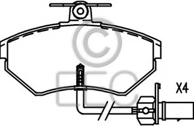 Комплект тормозных колодок, дисковый тормоз EEC купить