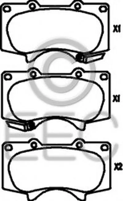 Комплект тормозных колодок, дисковый тормоз EEC купить