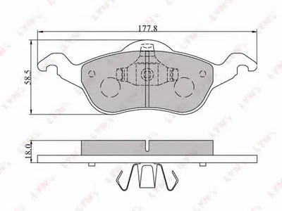 Комплект тормозных колодок, дисковый тормоз LYNXauto купить