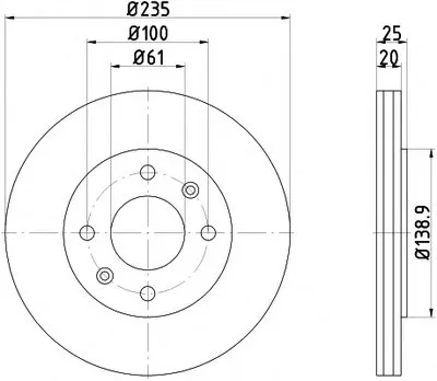 Тормозной диск HELLA PAGID купить