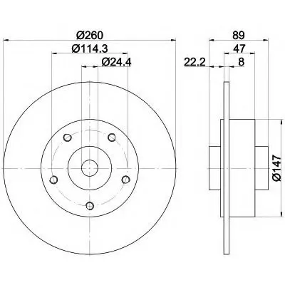 Тормозной диск HELLA PAGID купить