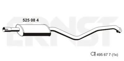 Средний глушитель выхлопных газов ERNST купить