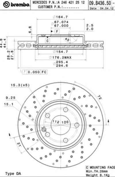 Тормозной диск COATED DISC LINE BREMBO купить