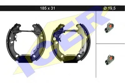 Комплект тормозных колодок ICER купить