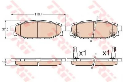Комплект тормозных колодок, дисковый тормоз TRW купить
