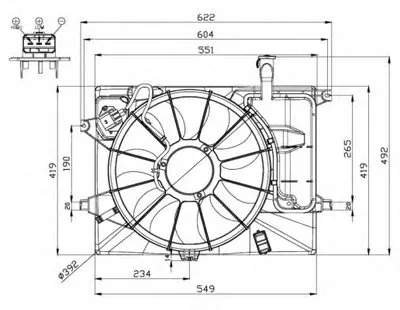 Вентилятор, охлаждение двигателя NRF купить