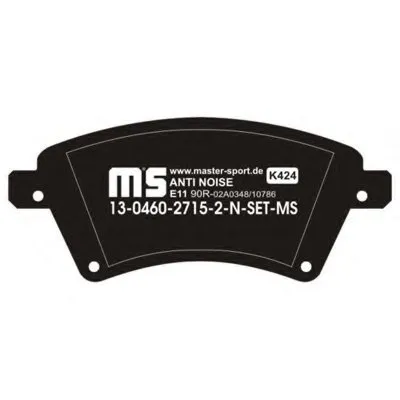 Комплект тормозных колодок, дисковый тормоз Anti-Noise MASTER-SPORT купить