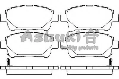 Комплект тормозных колодок, дисковый тормоз ASHUKI купить