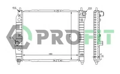Радиатор, охлаждение двигателя PROFIT купить