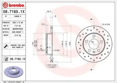 Тормозной диск BREMBO XTRA LINE BREMBO купить