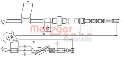 Трос, стояночная тормозная система COFLE METZGER купить