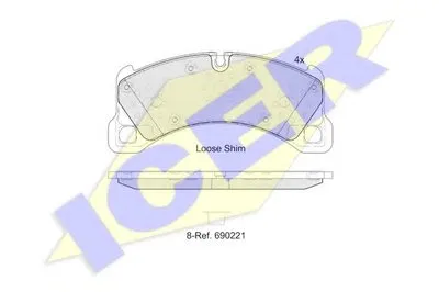 Комплект тормозных колодок, дисковый тормоз ICER купить