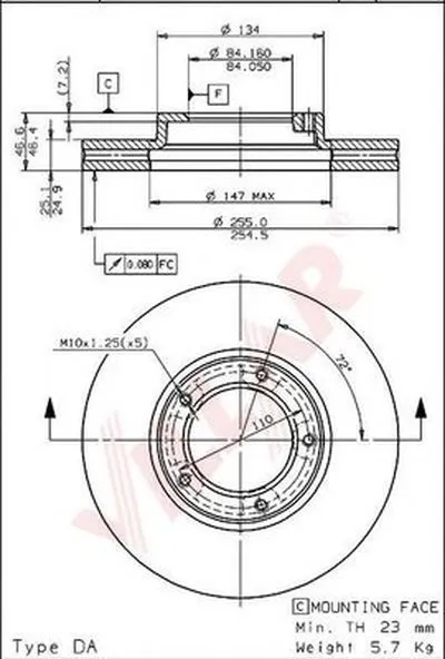 Тормозной диск VILLAR купить