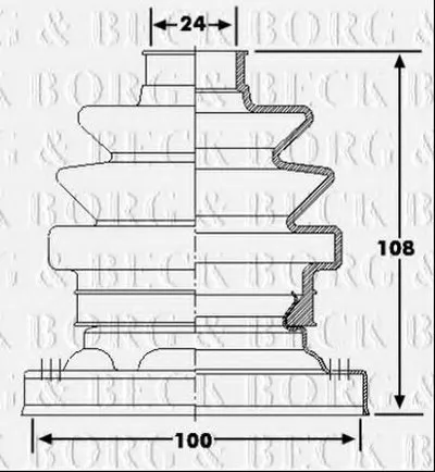 Пыльник, приводной вал BORG & BECK купить