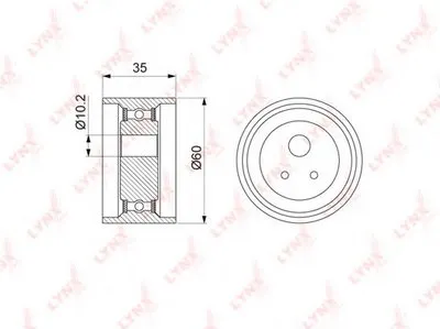 Натяжной ролик, ремень ГРМ LYNXauto купить