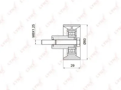 Паразитный / Ведущий ролик, зубчатый ремень LYNXauto купить