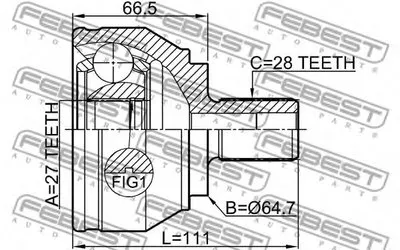 Шарнир, приводной вал FEBEST купить