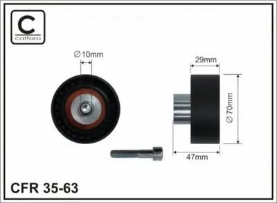 Паразитный / Ведущий ролик, зубчатый ремень CAFFARO купить