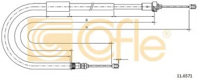 Трос, стояночная тормозная система COFLE купить