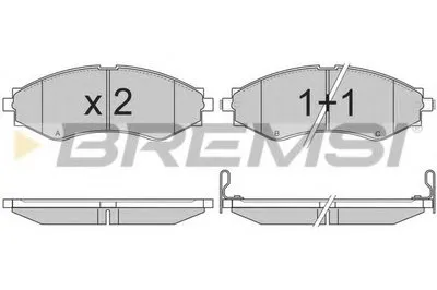 Комплект тормозных колодок, дисковый тормоз BREMSI купить