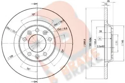 Тормозной диск R BRAKE купить