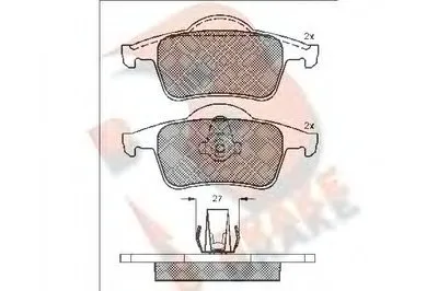 Комплект тормозных колодок, дисковый тормоз R BRAKE купить