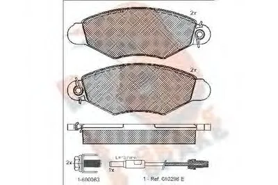Комплект тормозных колодок, дисковый тормоз R BRAKE купить