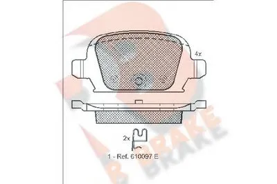Комплект тормозных колодок, дисковый тормоз R BRAKE купить