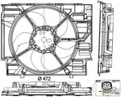 Вентилятор, охлаждение двигателя BEHR HELLA SERVICE купить