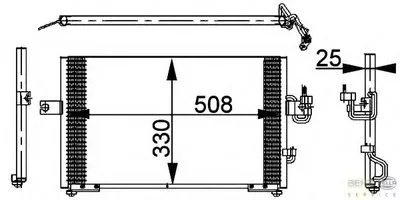 Конденсатор, кондиционер BEHR HELLA SERVICE HELLA купить
