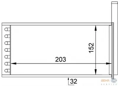 Теплообменник, отопление салона BEHR HELLA SERVICE HELLA купить