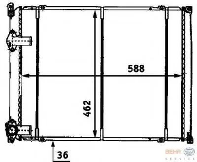 Радиатор, охлаждение двигателя BEHR HELLA SERVICE HELLA купить