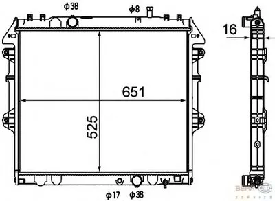 Радиатор, охлаждение двигателя BEHR HELLA SERVICE HELLA купить