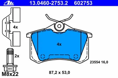 Комплект тормозных колодок, дисковый тормоз ATE купить
