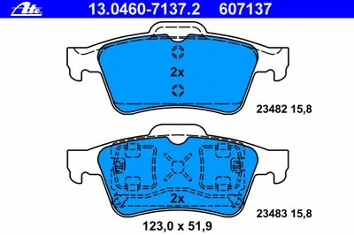 Комплект тормозных колодок, дисковый тормоз ATE купить