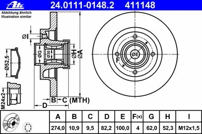 Тормозной диск ATE купить