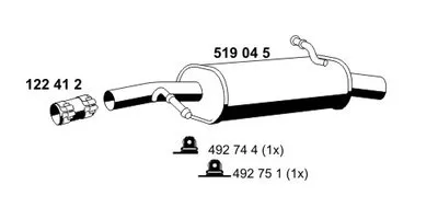 Глушитель выхлопных газов конечный ERNST купить