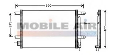 Конденсатор, кондиционер VAN WEZEL купить