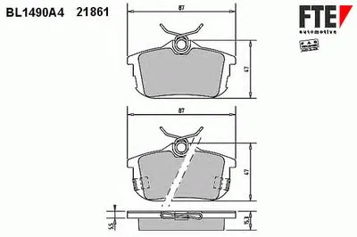 Комплект тормозных колодок, дисковый тормоз FTE купить