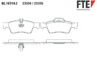 Комплект тормозных колодок, дисковый тормоз FTE купить