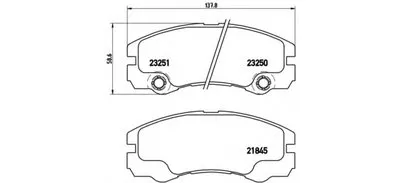 Комплект тормозных колодок, дисковый тормоз BREMBO купить