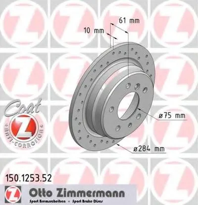 Тормозной диск SPORT BRAKE DISC COAT Z ZIMMERMANN купить